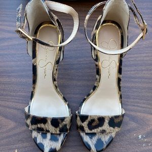 Jessica Simpson leopard heels